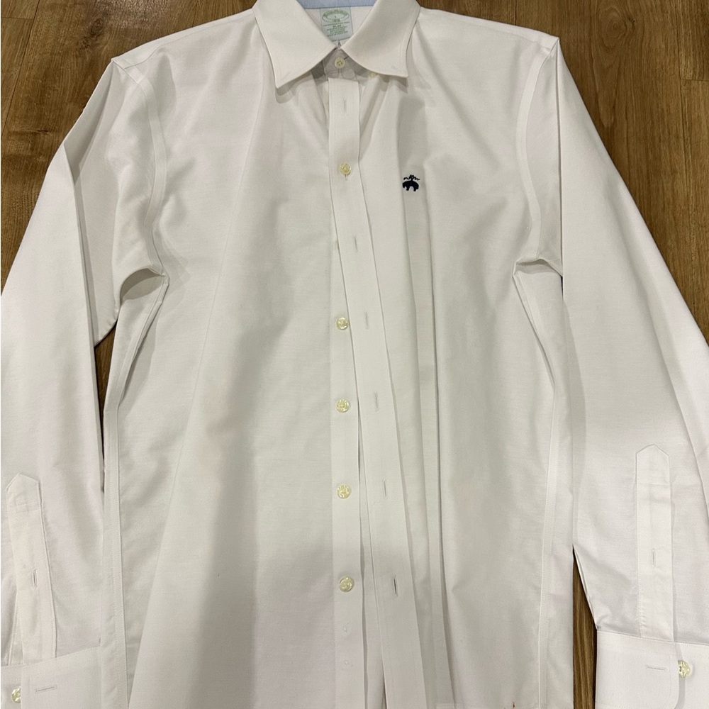 White Brooks Brothers Oxford Button Sport Shirt